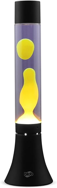 Lava Lamp Modern Blob Lam 14.5 Black - (Yellow/Purple)