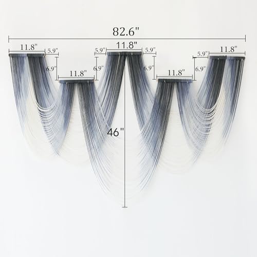 IOWER Large Macrame Wall Hanging Decor Dip-Dyed Macrame Wall Decor Wall Art Craftsmanship Fiber Art Boho Chic Wall Decor Modern For Bedroom Livingroom Backdrop by IOWER - Image 5