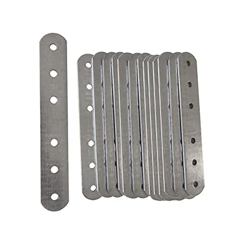 OMIdeas 20 x Connecting Plates (100 x 16 x 1.5) Straight Repair Joining Fixing Mending Flat Bracket Brace Shelf Support Metal Galvanised Connector Cover