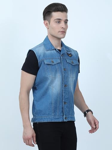 Image of VROJASS Denim Casual Half Sleeeves Men's Jacket Classy Winter Wear for Boy's(JX-OV1S-SFDQ)
