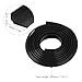 uxcell Collapsible Shower Barrier, 118 Inch Silicone Water Splash Guard Strip 1 Inch W 0.6 Inch H Self Adhesive Water Stopper Barrier Dry and Wet Separation for Bathroom, Black