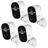 XVIM 4Pack 1080P Wireless Security Cameras Outdoor, Battery Powered Home Security Camera with Spotlight, 2.4GHz WiFi, Waterproof, AI Motion Detection