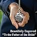 FJ FREDERICK JAMES Father of The Bride Gifts - Engraved 'Father' Pocket Watch - Dad Gifts for Wedding