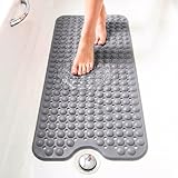 edihome, Alfombra Bañera Antideslizante, 100x40 cm, Alfombrilla Ducha, Burbujas...