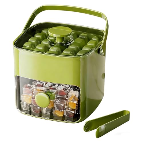 Bandeja para Hielo Doble Capa con Asa y Tapa Verde miniatura 1