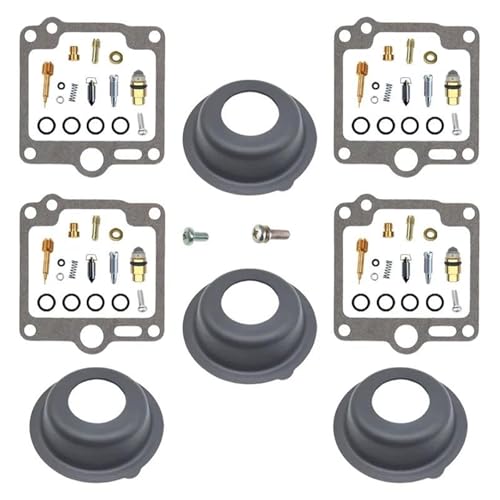 キャブレター XJR1200 XJR1200SP 1994-1998 バイク用キャブレター修理キット フロートダイヤフラムパーツ(Kit and diaphragm6)