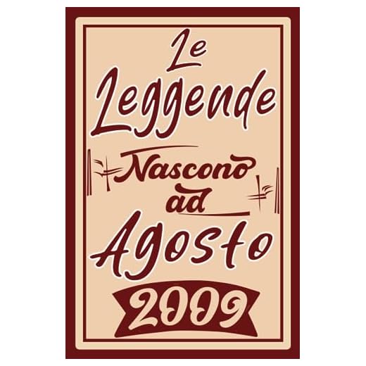 Le Leggende Nascono Ad Agosto 2009: Idea Regalo di compleanno 14 anni originale per ragazze e ragazzi / Quaderno a righe"