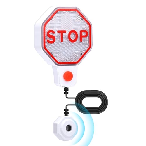 WODHMIEY Parkplatzsensor Ultraschall Parkhilfe Garage Einparkhilfe Präzise Abstandsmessung LED Warnsignal Akustische Anzeige Automatische Abstandseinstellung Wandmontage Auto Innenbereich (Weiß)