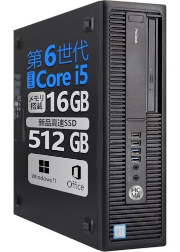 �y�����ςݕi�z �f�X�N�g�b�v�p�\�R�� PC 600G2/800G2 SFF����6���� Core i5-6500 Windows11 MS & Office 2019 WIFI �����\ DVD DisplayPort �}���`��ʑΉ�/�����ݒ��/�����p�t�H�[