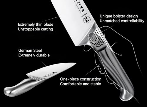 Kitchen-Knife-Set-with-Block-15PCS-German-Stainless-Steel-Knife-Block-SetOne-Piece-Design-Knives-Set-for-Kitchen-Professional-Knife-Set-with-Built-in-SharpenerStarry-Sky-Series