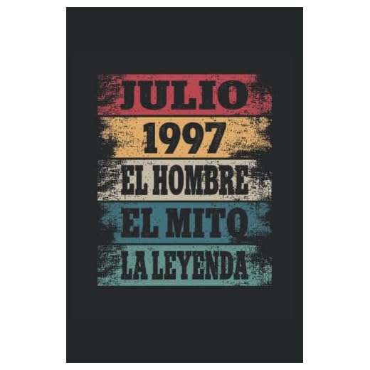Julio 1997 - El Hombre - El Mito - La Leyenda: Regalos Originales para Hombre Papá Abuelo Hermano - Diario, Cuaderno De Notas, Apuntes O Agenda