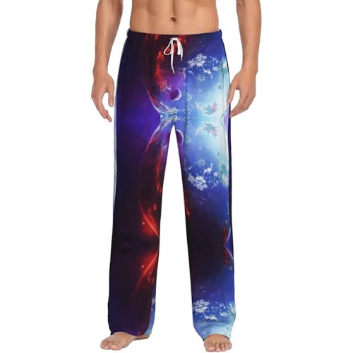 Pantalon de pyjama espace contre l'inconfort nocturne, pantalon de détente homme doux poches S-5XL