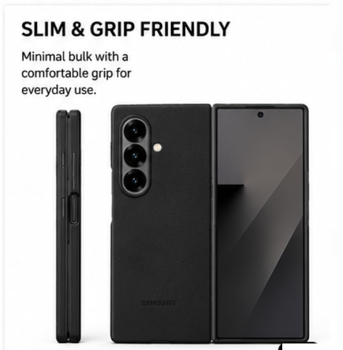 Image of Premium Leather Back Cover Case for Samsung Galaxy Z Fold 8 Ultra 5G | Super Slim, Full-Body Protective for Galaxy Z Fold 8 Ultra Kindsuit Case Cover