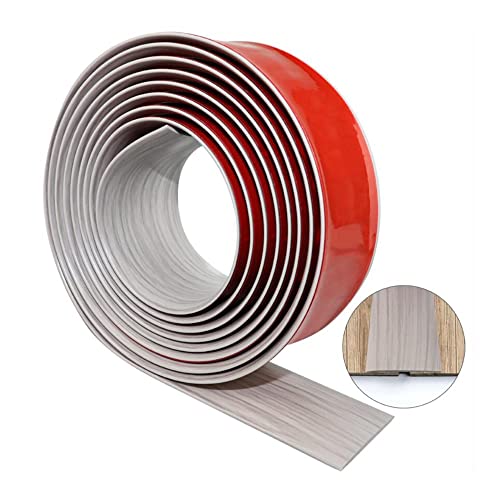 BIENKA Floor Transition Strip Laminate Flat Divider Wood Floor Gap Cover Strips with Strong Backing Wood Grain (Color : Maple, Size : 5m/196 inch)