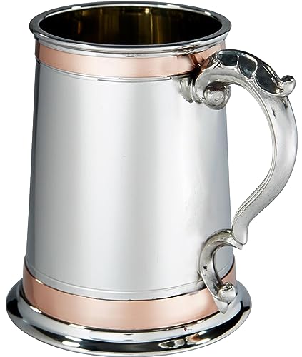 Jarro de estaño y cobre para cerveza en reuniones familiares y cenas tradicionales 3