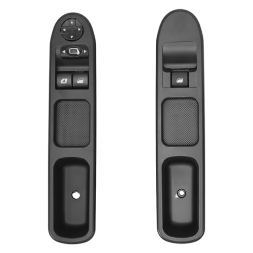 MangWany Boutons d'interrupteur de lève-vitre panneau de commande compatible avec Peugeot 207 Citroen c3 6554.QC 6490HQ 6554HJ 6 broches 2 pièces