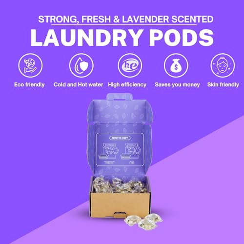 Image of Greenseedz Laundry Pods, Fresh Lavender Scent, 32 Pacs, Eco Friendly, Powerful Clean, Biodegradable, HE Compatible