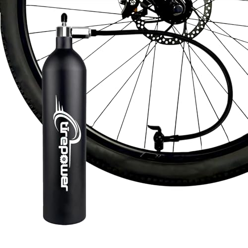 Ctrepower Tubeless Bike Tire Inflator - 1.3L Tubeless Bike Pump for Tubeless Bicycle Tyre Seating and Inflation -Tire Booster - Compatible with Clik Valve Shcrader & Presta (Black)
