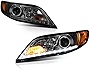 [For 2011-2020 Toyota Sienna Halogen Model] LED Strip Chrome Smoke Projector Headlight Headlamp Assembly, Driver & Passenger Side