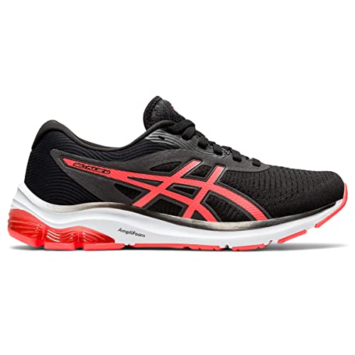 ASICS Women's Gel-Pulse 12 Running Shoes, 6, Black/Flash Coral
