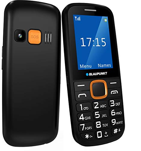 Blaupunkt BS04 - Teléfono móvil para Personas Mayores, Color Negro y Naranja