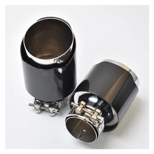 Embout pot d'échappement en carbone et acier inoxydable IN66 OUT101MM