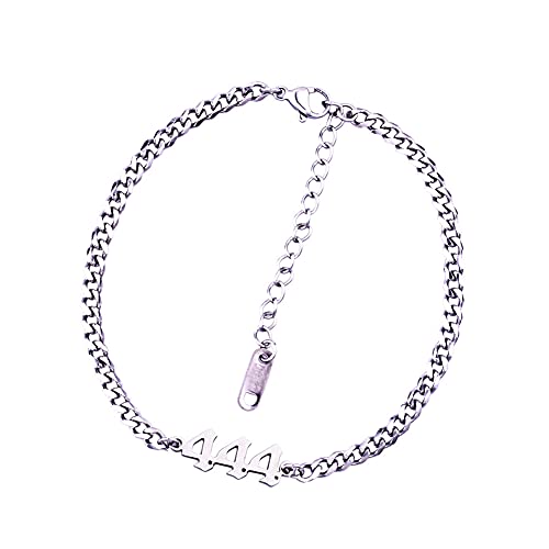 000-999 Lucky Angel Number Bracelet Charm Dainty Stainless Steel Number Bracelet Link Adjustable for Women Fashion Wristband Jewelry Gifts