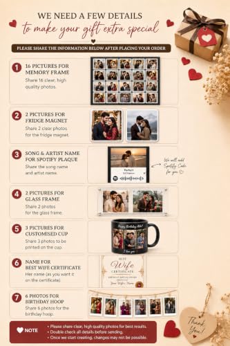 Image of HBH 7 Gifts for 7 Days Birthday Countdown Hamper for Wife