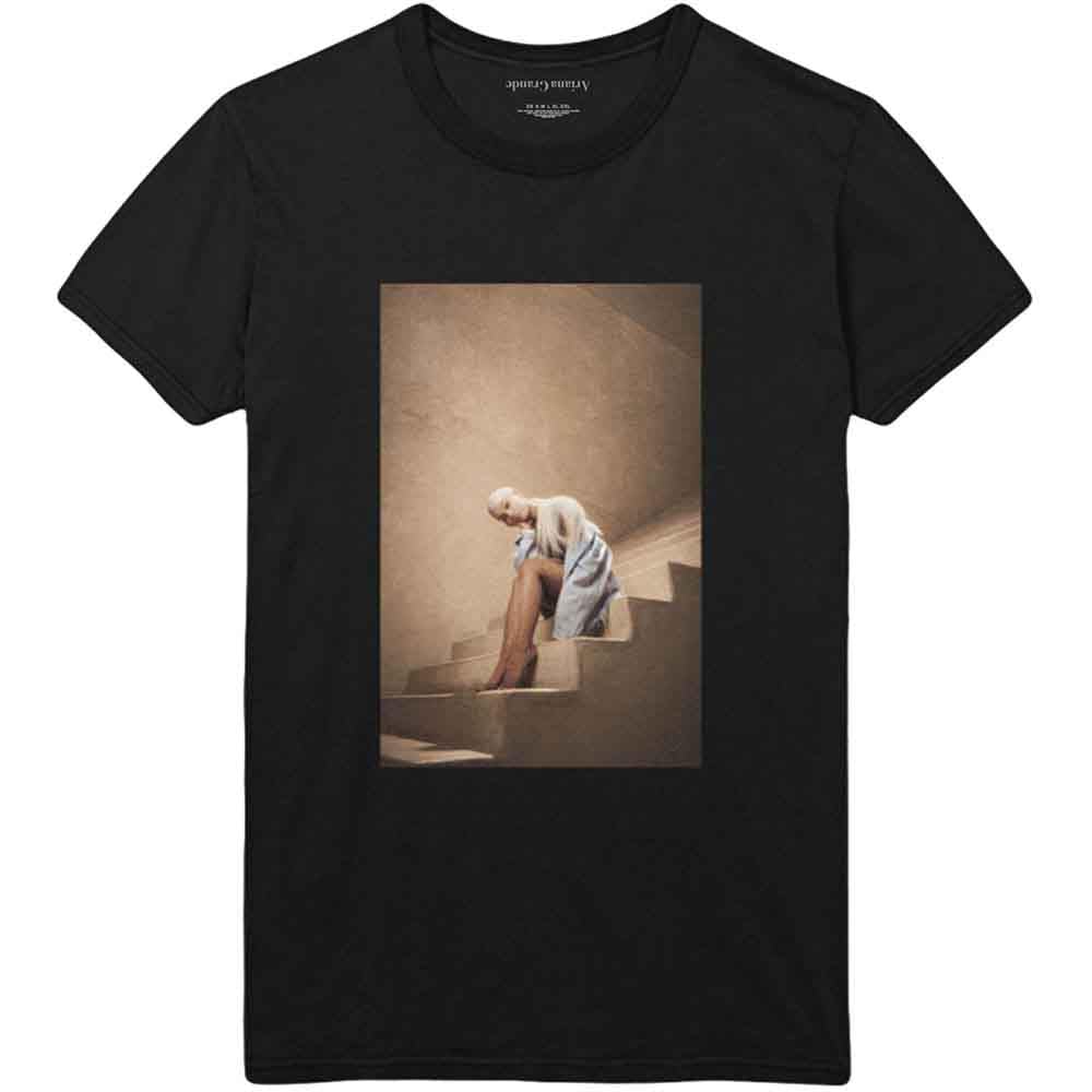 Rock Off Officially Licensed Products Men's Black Ariana Grande Staircase Official Tee T-Shirt Unisex (Small)
