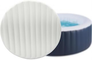 5.4 ft Inflatable Hot Tub Cover, Waterproof Round Spa Lid, 65x65in