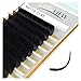 LASHVIEW SUPER Matte Mink Black Ellipse Flat Eyelashes Extensions 0.15mm C Curl Flat Eyelash Extension Mixed Tray 8-15mm Semi-permanent Individual Extremely Soft Application-friendly Salon Use