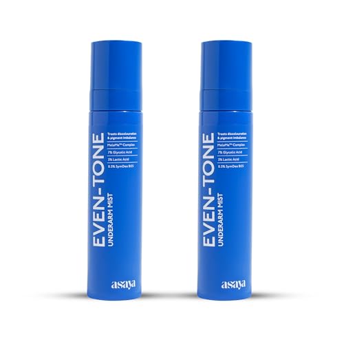 Image of Asaya Even Tone Underarm Mist | Lightweight Spray for Underarm Pigmentation Removal & Odour Control | Even Tone Underarm Mist for Dark Underarms | 100 ml (Pack of 2)