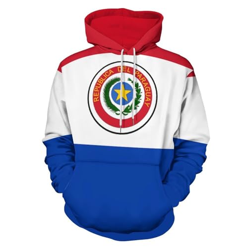 Sweat a capuche homme drapeau Paraguay confortable pull imprimé