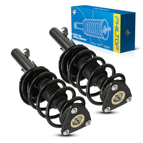 Image of PHILTOP Front Struts for C30 2008-2013, C70 2008-2013, S40 2004-2011, V50 2005-2011, Shock Absorber Complete Suspension 172315+172316, Struts with Coil Spring Assemblies SAA863 2 Pcs