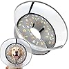 Dog Cone Collar with Enhanced Anti Licking Inflatable Dog Cone After Surgery Adjustable Size with Soft Padding for Small Medium Large Dogs XL