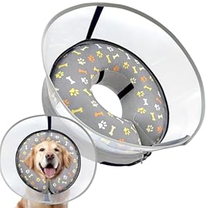 Dog Cone Collar with Enhanced Anti-Licking, Inflatable Dog Cone After Surgery, Adjustable Size with Soft Padding for Small Medium Large Dogs - XL Dog Cone Collar with Enhanced Anti Licking Inflatable Dog Cone After Surgery Adjustable Size with Soft Padding for Small Medium Large Dogs XL
