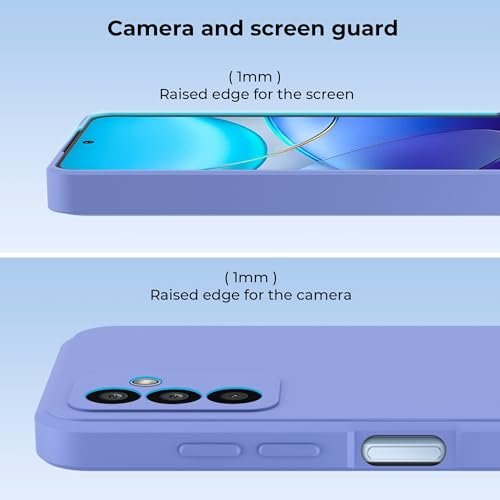 Image of A rtistque Liquid TPU Silicone Matte Shockproof Flexible with Camera Protection Soft Back Cover Case for Samsung Galaxy M13 5G - Blue