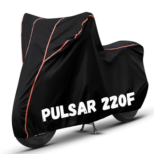 Image of Bike Cover for Pulsar 220F 100% Waterproof, Dustproof & Scratch Resistant| Fully Bottom Elastic UV Resistant Heavy Duty Body Cover | All Weather Outdoor Use