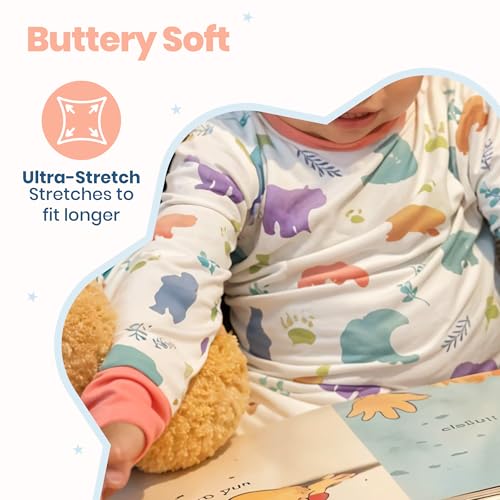 Buttery Soft Pajamas for Kids - Two Piece Viscose From Bamboo Pjs - Styled By Kardashians - Beary Fabulous Pajamas for Girls4