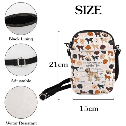 HOLLP Wheaten Terrier Lovers Gift The Anatomy of A Wheaten Crossbody Bag Wheaten Veterinary Small Sling Bag2
