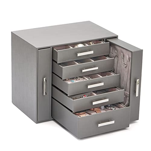 ANWBROAD Jewelry Boxes for Women Jewelry Organizer Box with 7 Drawers Different Partitions for Necklace Watch Earring Ring Bracelets Storage Case for Teen Girls UJJB007H