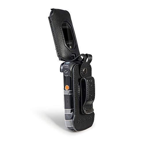 Case For Duraxv Extreme, Duraxe Epic, Premium Leather Fitted Case For Kyocera Duraxv Extreme E4810 Verizon, Duraxe Epic At&T/Firstnet - Features: Rotating Metal Belt Clip, Screen & Keypad Protection #TOP4
