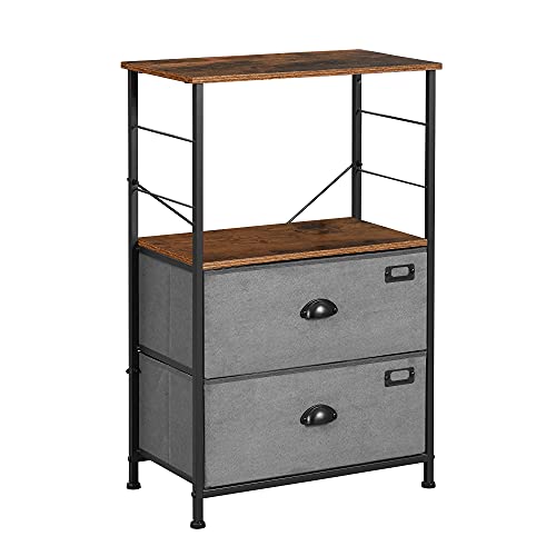 Bedside Table with 2 Fabric Drawers SONGMICS