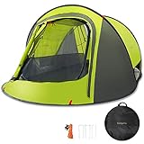 Sunnychic Pop Up Tent Camping Tent, Automatic Instant Pop Up Setup Tent with Sun Shelter UV Protection, Portable 2-3 Person Family Camping Instant Tent Waterproof for Outdoor Hiking Beach