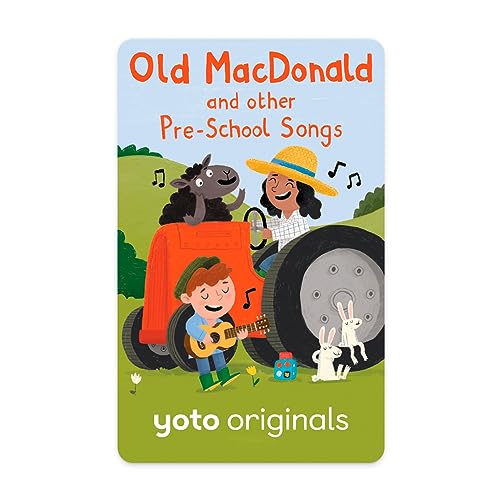 Image of Yoto Old Macdonald & Other Pre-School Songs – Kids Musical Card for Use with Player & Mini All-in-1 Audio Device, Screen-Free Listening with Fun Singalong Music for Playtime & Travel, Ages 1+