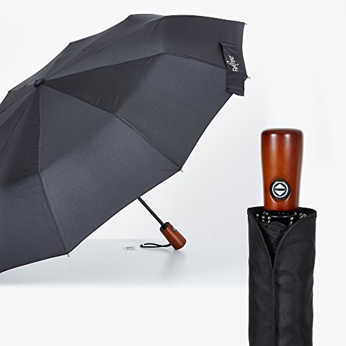 Raintrand Large Black Umbrella for Men and Women