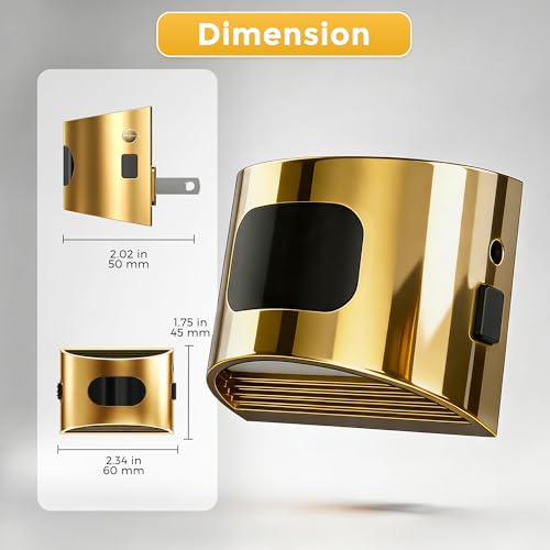 Image of L LOHAS LED Motion Sensor Night Light, Dusk to Dawn & Motion Activated LED Night Light, Night Lights Plug into Wall with Adjustable Brightness, 3000K Soft White, Gold, 2 Pack