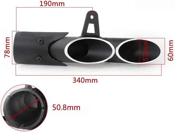 汎用50.8mm 異形デザイン スリップオンマフラー ZX-6R ZX-10R ZX-12R