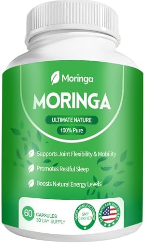 Moringa Capsules 800mg – Pure Moringa Powder Supplement for Energy, Immune, Skin & Gut Health – Caffeine-Free, Non-GMO Green Antioxidant Superfood 60 Vegan Capsules Moringa Capsules 800mg – Pure Moringa Powder Supplement for Energy, Immune, Skin & Gut Health – Caffeine-Free, Non-GMO Green Antioxidant Superfood 60 Vegan Capsules