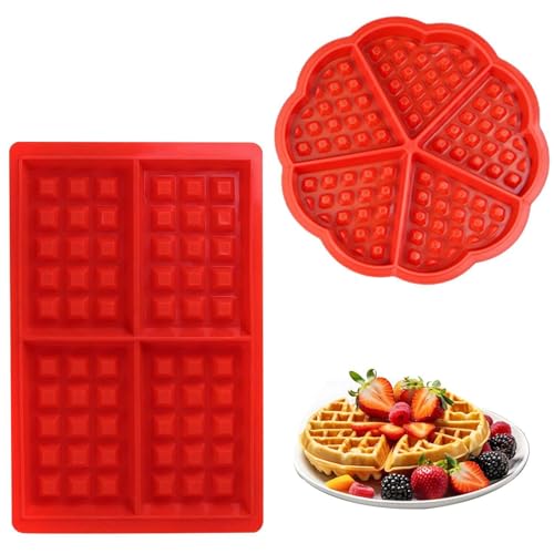 1 Molde Para Gofres De Cinco Piezas, 1 Molde Rectangular Para Gofres, Molde Para Gofres De Silicona, Horno Para Gofres, Herramientas Para Hornear, Molde Para Muffins De Silicona